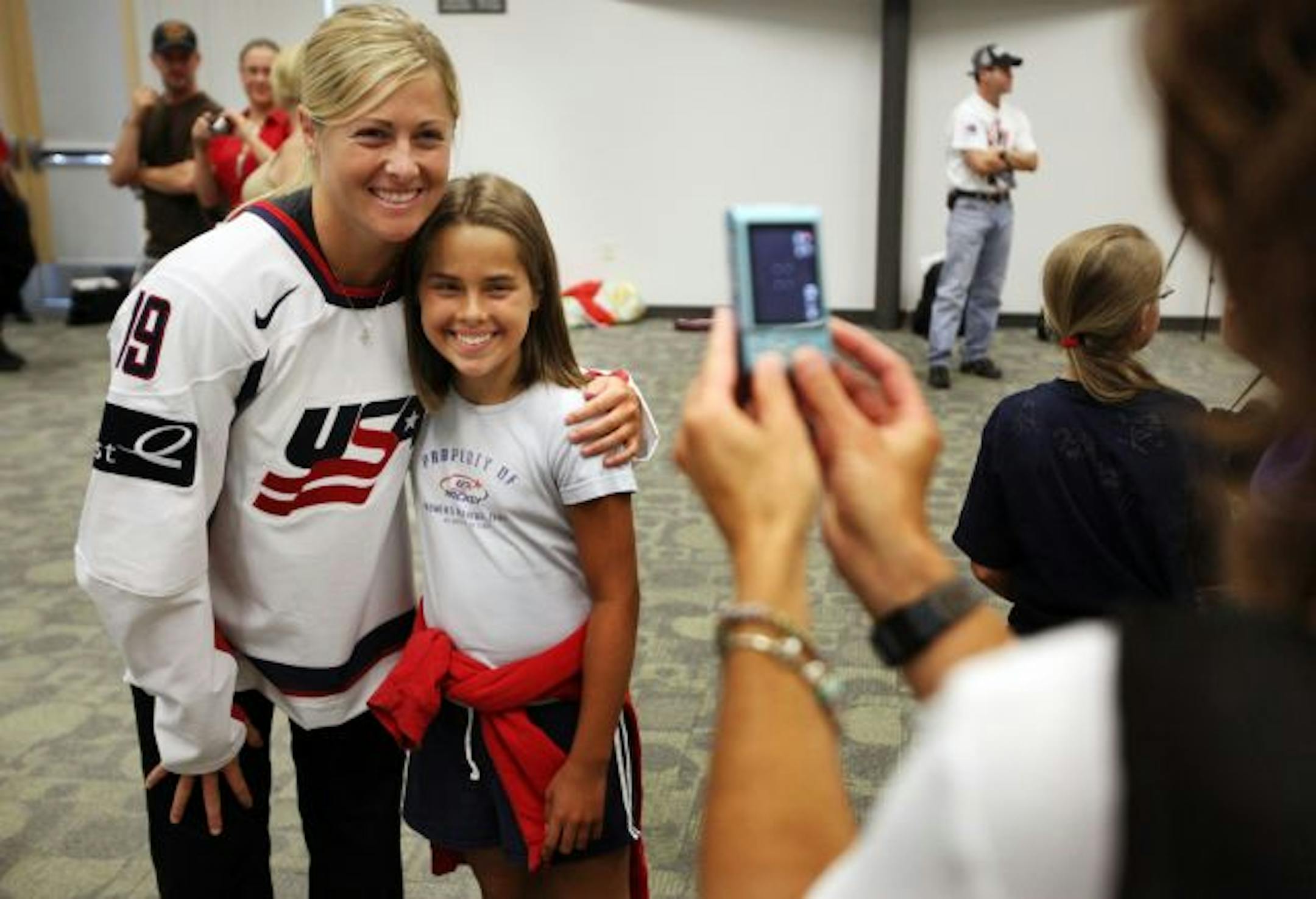 Gigi Marvin poses with 11-year-old Marin Melloy of Minneapolis