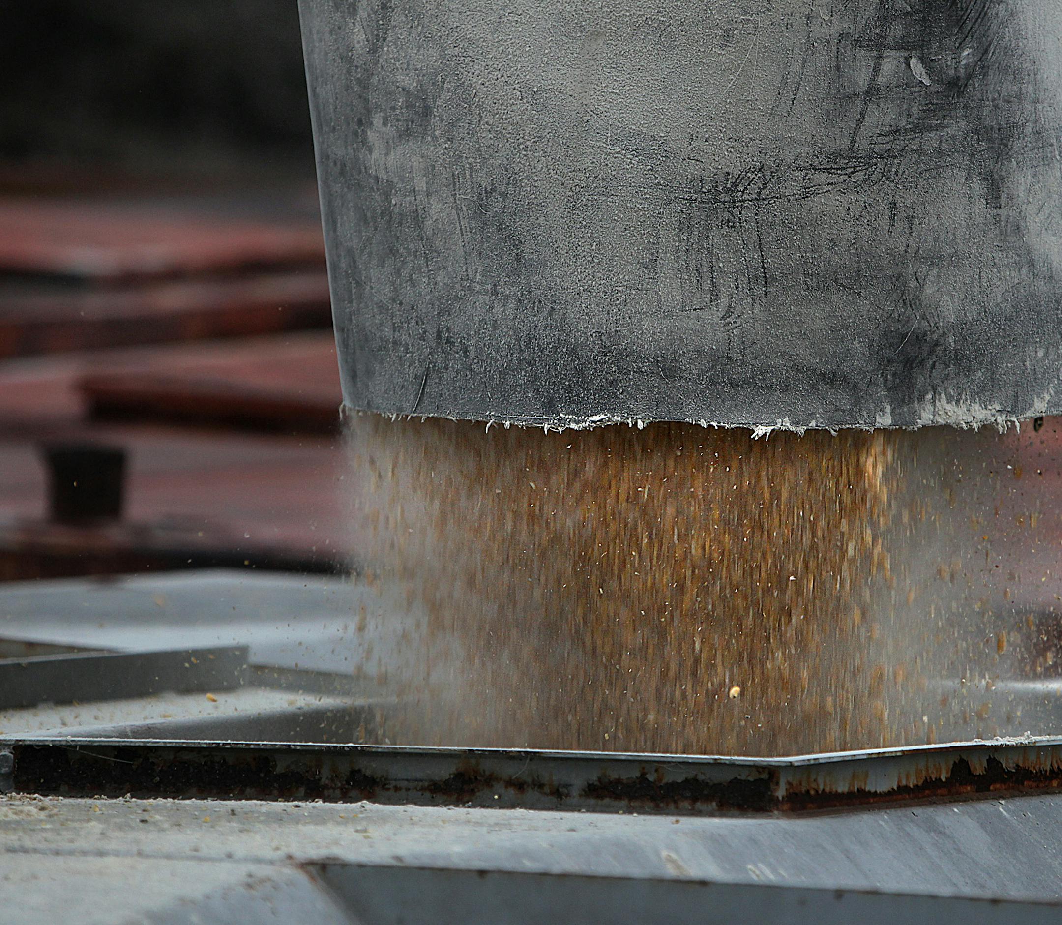 Corn poured through a shoot and into a barge at the Cargill loading area along the Minnesota River in Savage. ] More grain will now be exported to Korea, Columbia and Panama under free trade agreements.JIM GEHRZ&#x2022;jgehrz@startribune.com (JIM GEHRZ/STAR TRIBUNE) / August 31, 2011/8:00 AM , Savage**