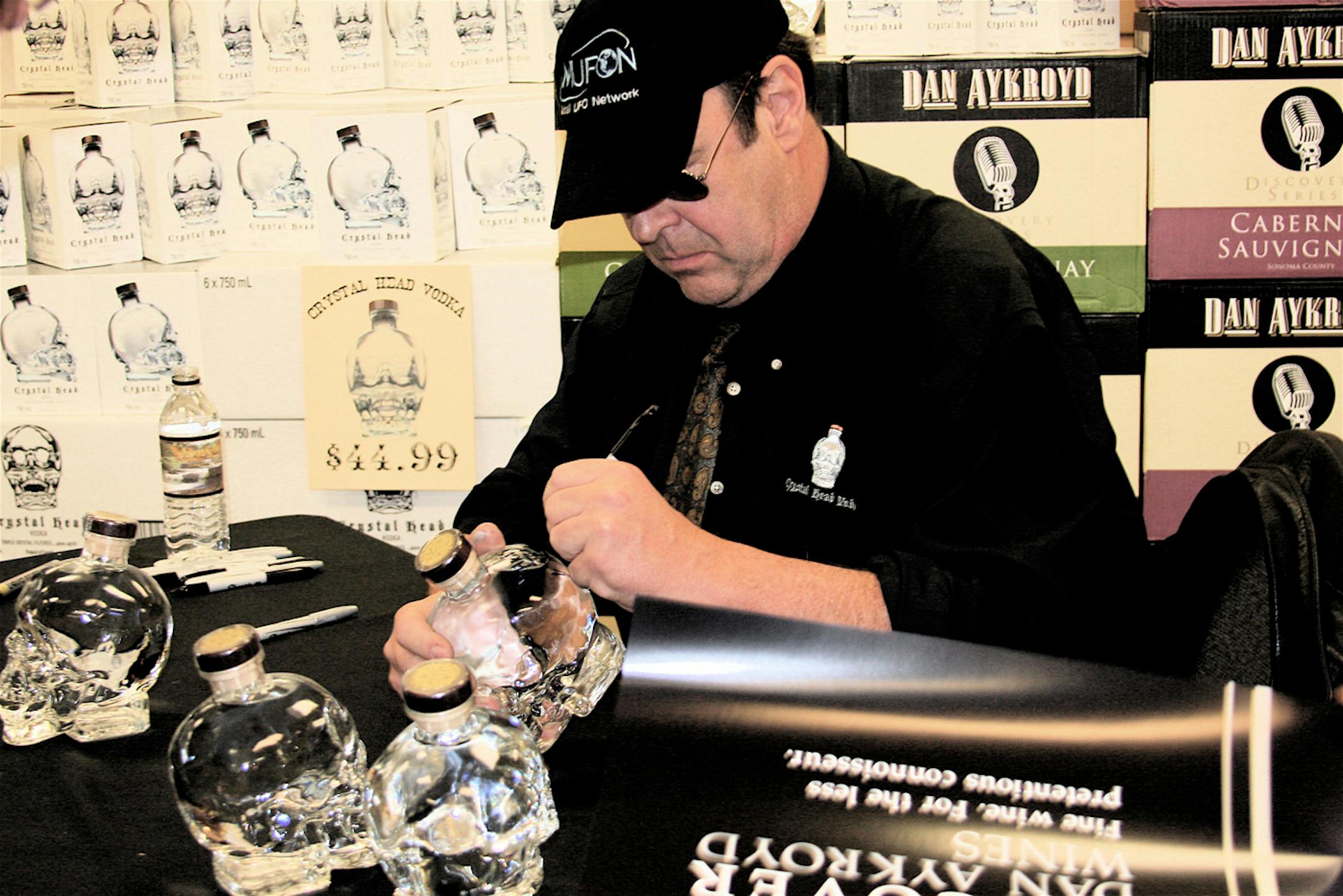 Dan Aykroyd in town promoting his line of wines and vodka.