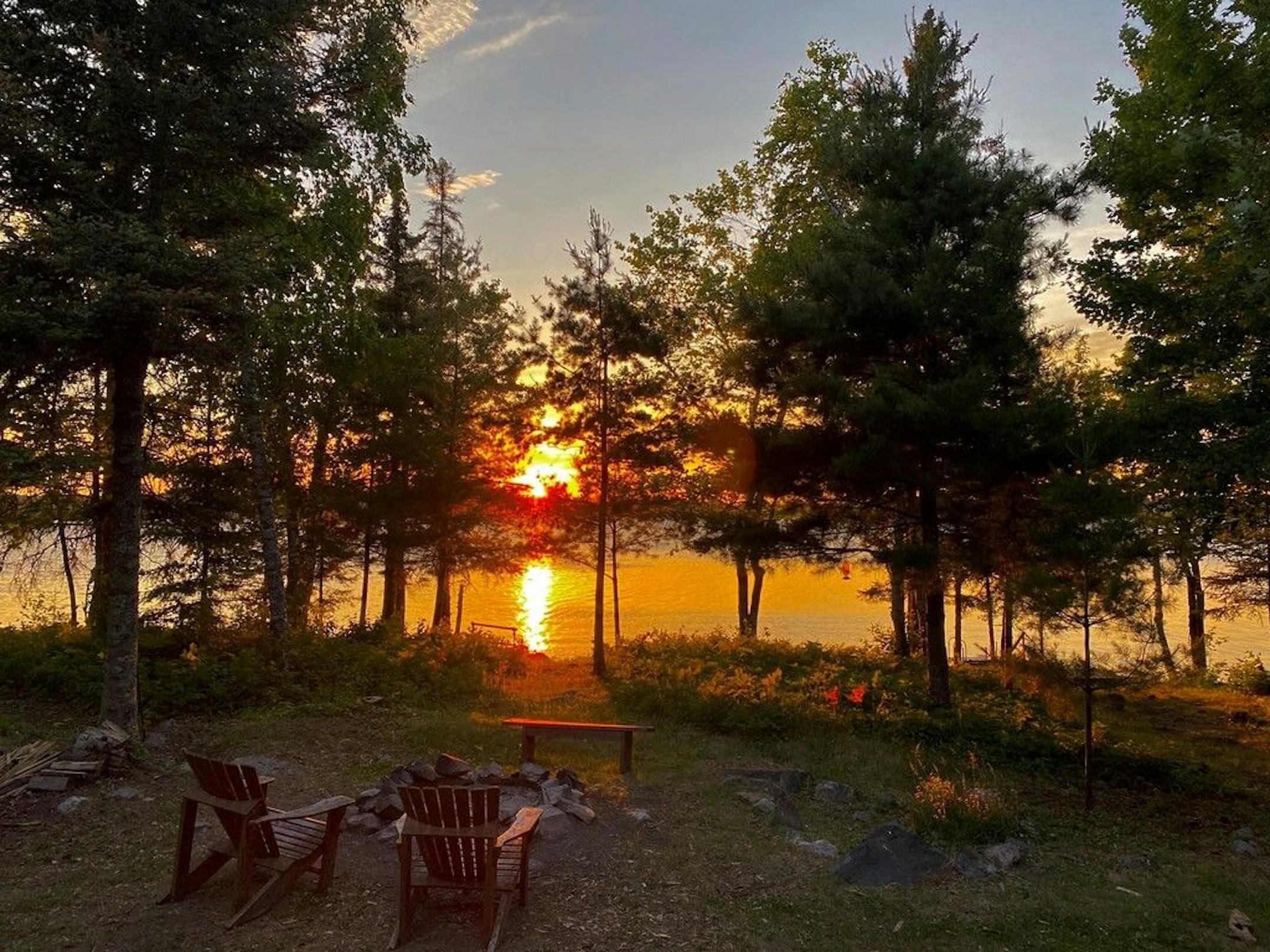 Sunset on the island.