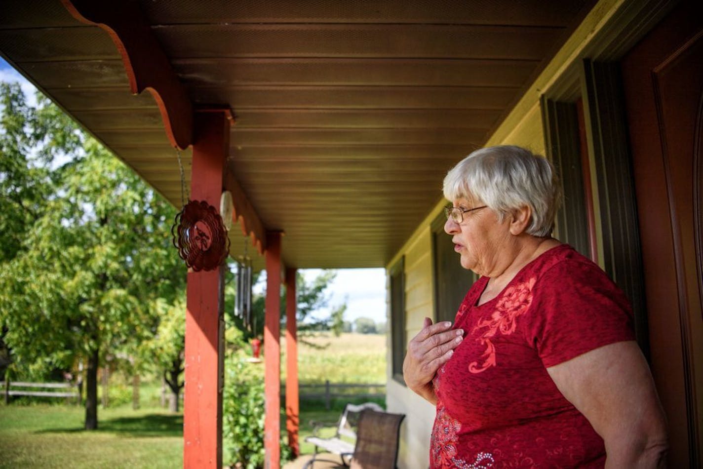 Lucy Laudenbach who has lived in her St. Joseph home since 1977, described what it was like watching from her porch as searchers moved through her fields looking for Jacob Wetterling in 1987.