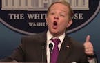 Melissa McCarthy as Sean Spicer opened "Saturday Night Live."