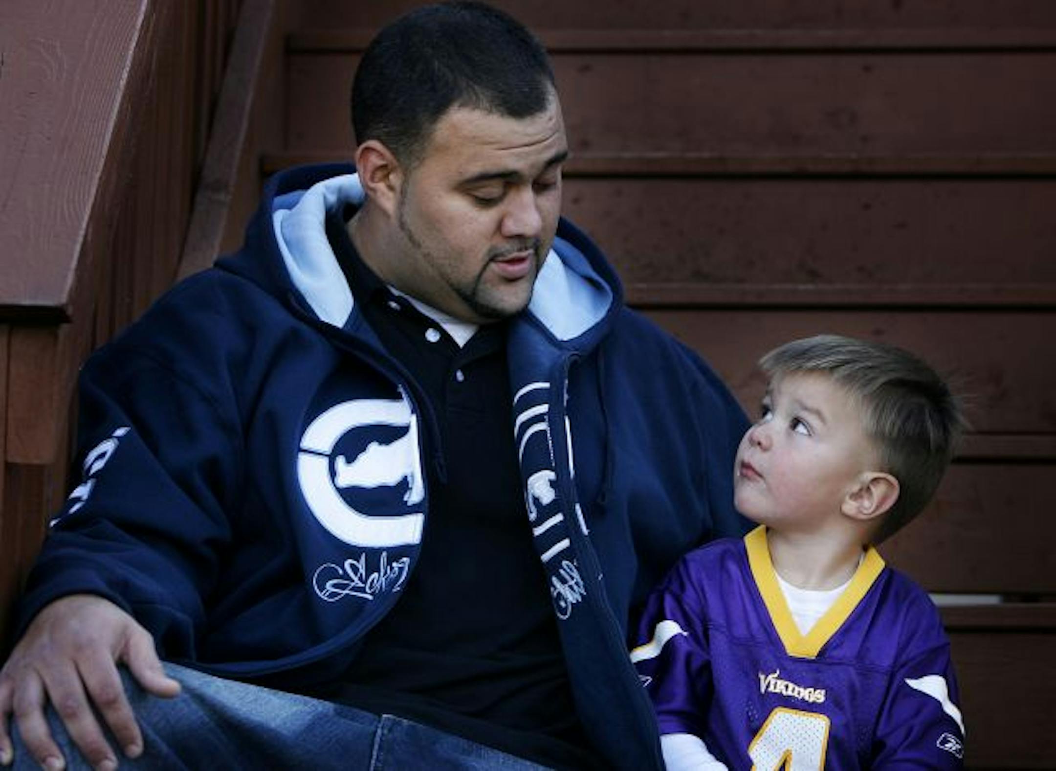 Follow your dream, St. Paul Pioneers offensive tackle C.J. Sanderson would probably advise his 3-year-old son, Christopher John Jr.