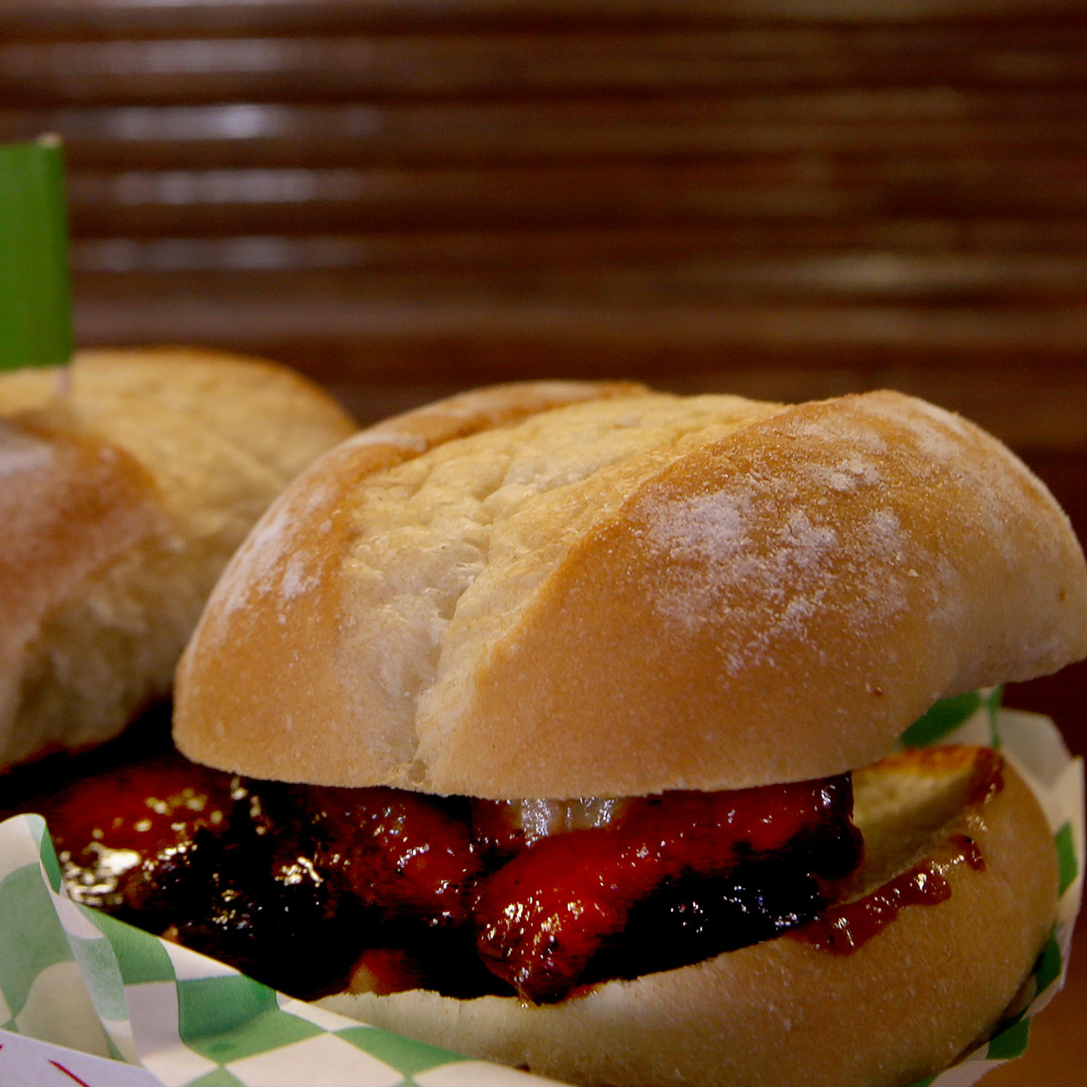 Pork belly sliders at the O'Gara's booth at the Minnesota State Fair in St. Paul, MN on August 22, 2013. ] JOELKOYAMA‚Ä¢joel koyama@startribune