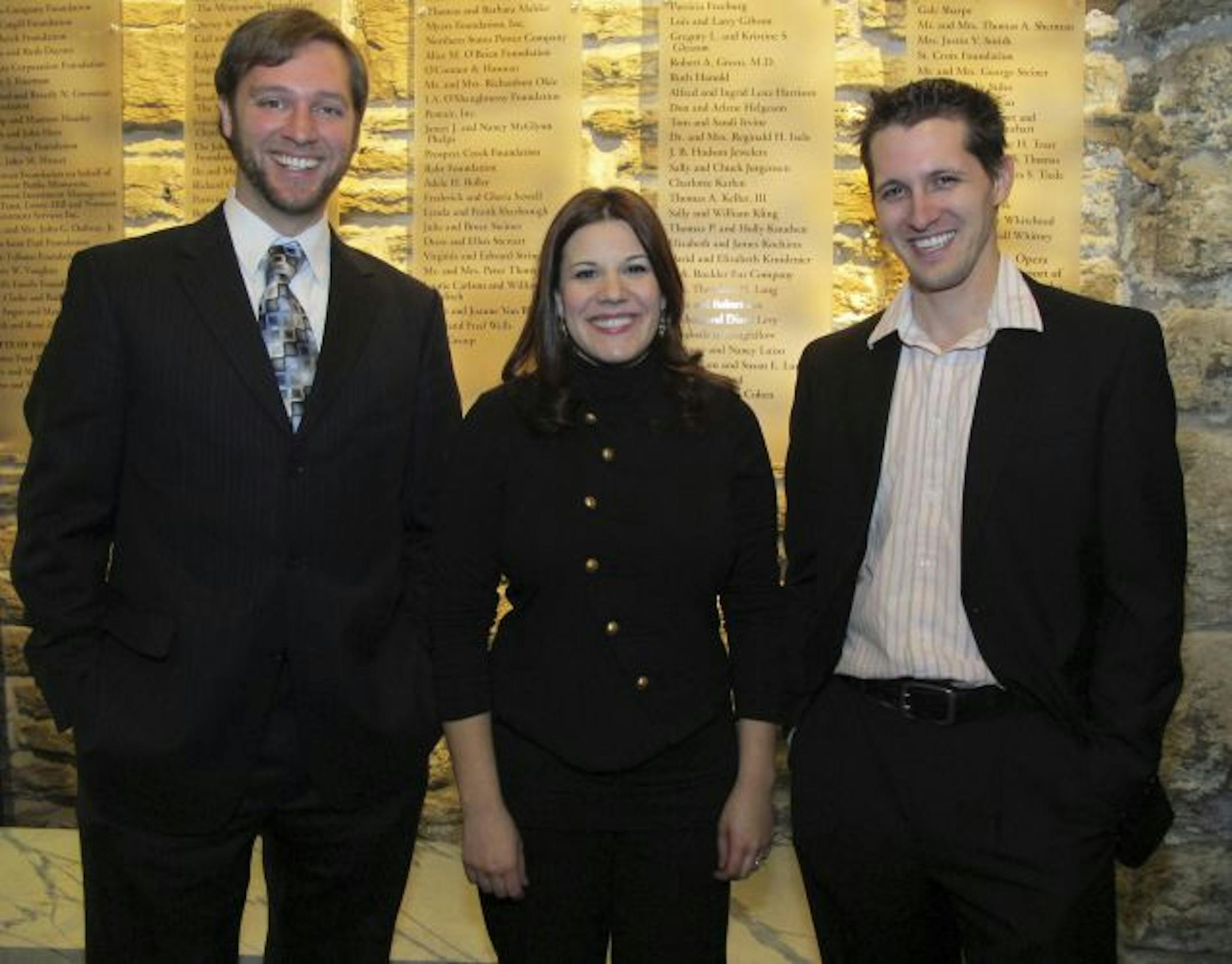 Brian Kuhl, Allison Schardin and Ben Crickenberger.