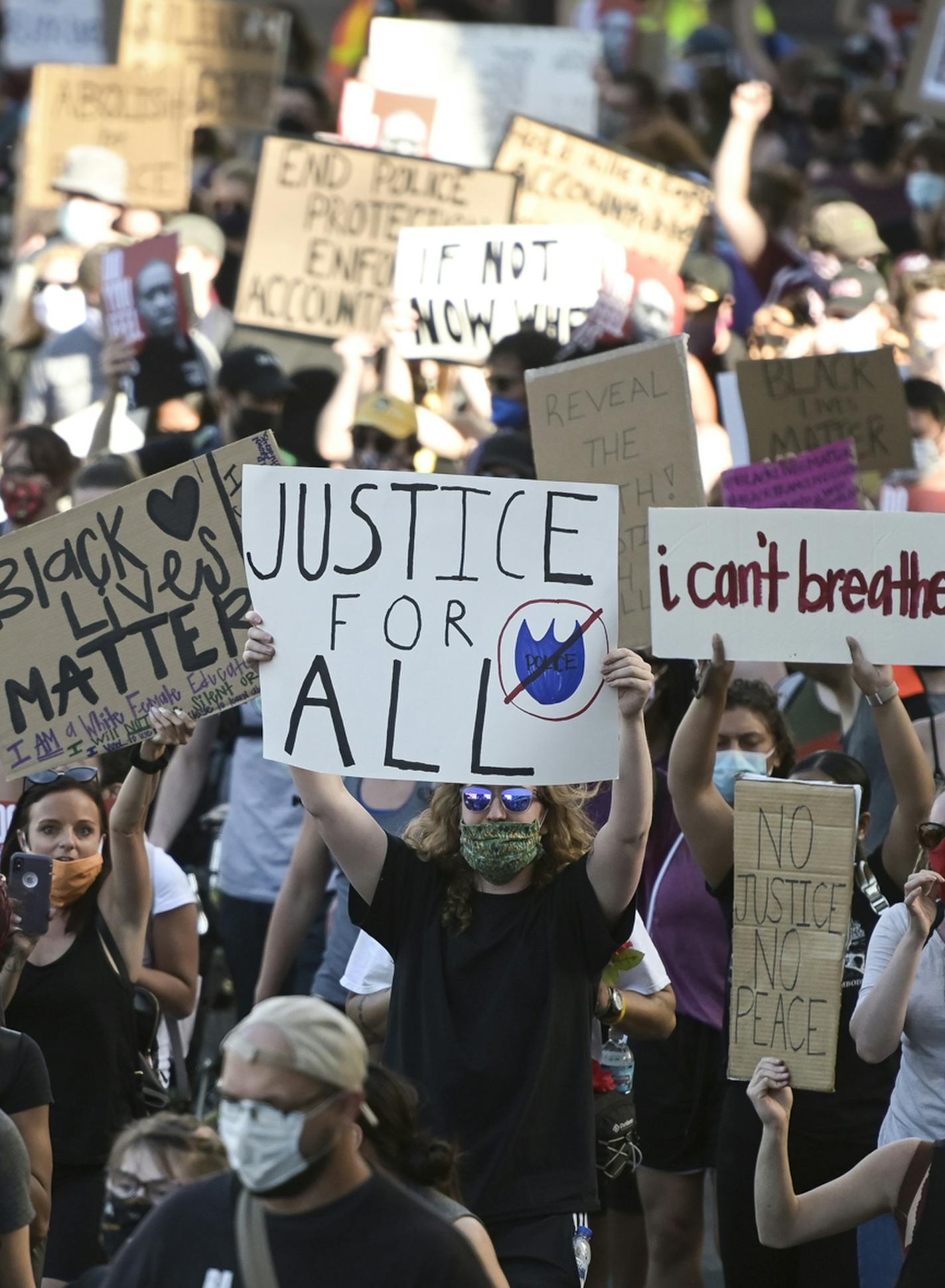 More than a thousand protesters marched from Minnesota Attorney General Keith Ellison's St. Paul office to the state capitol Friday. ] aaron.lavinsky@startribune.com A demonstration, organized by Black Lives Matter and a number of local activist groups, was held outside the office of Minnesota Attorney General Keith Ellison on Friday, June 5, 2020 in St. Paul, Minn.