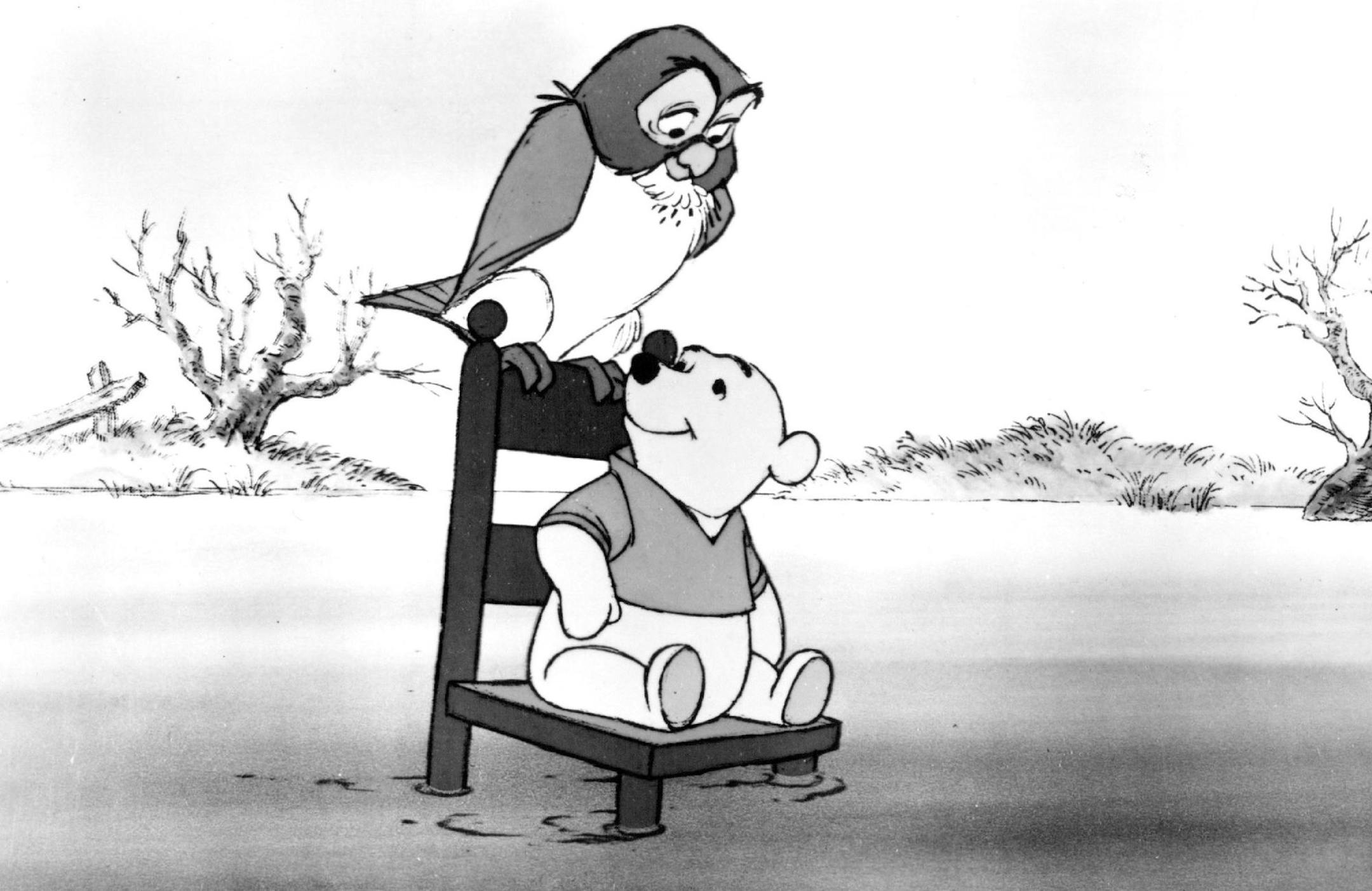 February 18, 1970 EXCLUSIVE TO YOU IN YOUR CITY - WINNIE THE POOH ON TV - - Winnle the pooh , the fictional bear of A. A. Milne's classic children's tales, enjoys misadventures with owl and the other lovable ***** characters, in "Winnie the Pooh and the Honey Tree, " a Walt Disney film to be coloreast as a half - hour special on the NBC Television Network Tuesday, March 10 (7: 30 - 8 p. m. NYT).