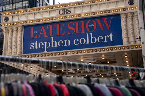 The Ed Sullivan theater, where "The Late Show with Stephen Colbert" is taped in New York.
