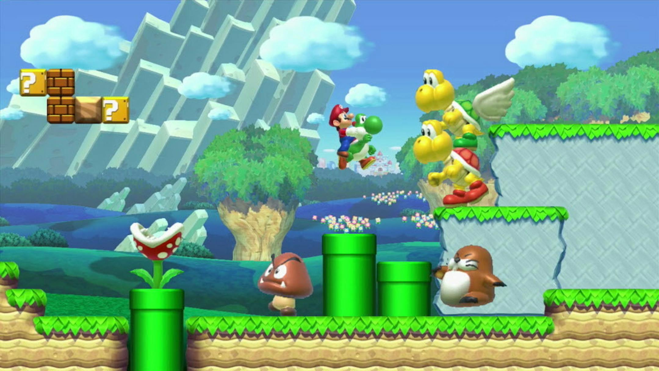 "Super Mario Maker." The new game gives you all the objects you need - blocks, pipes, coins, power-ups and enemies - then shows you how to complete the design via a simple click-and-drag interface.