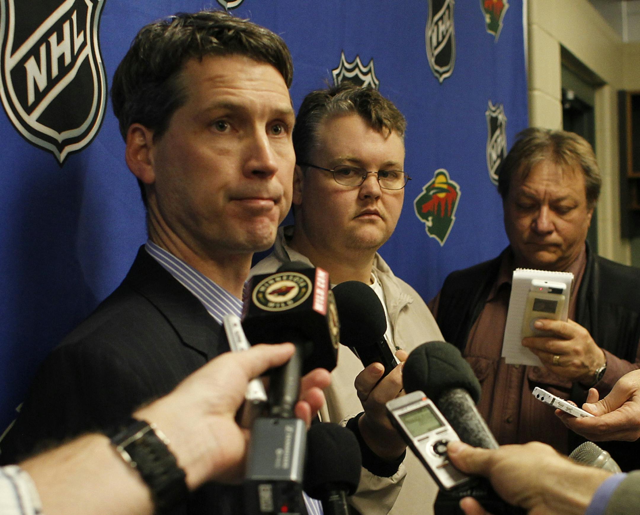 Wild General Manager Chuck Fletcher (left)