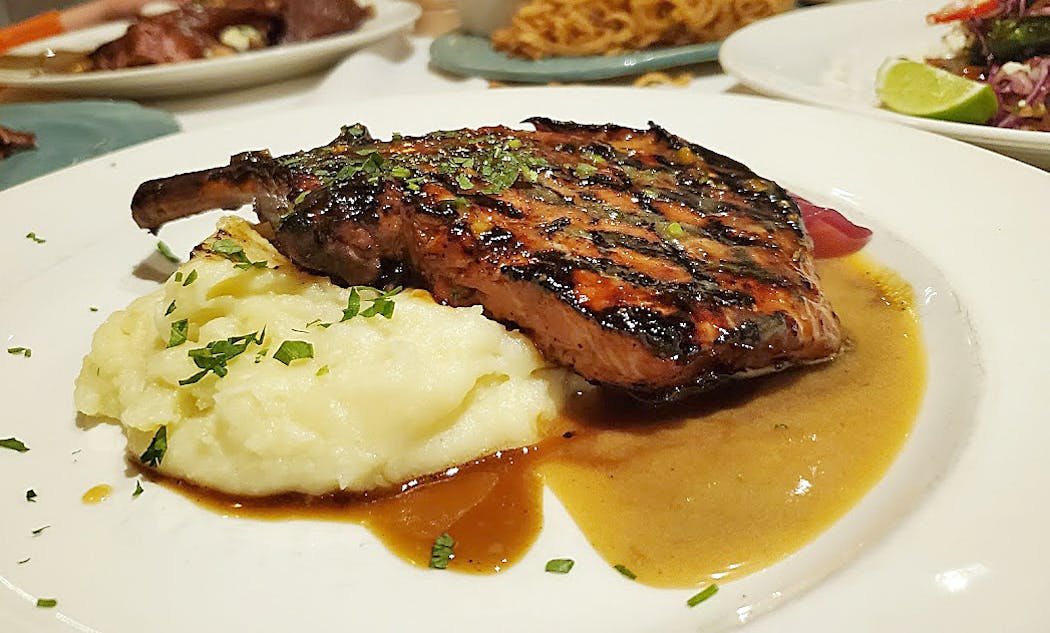 Cindy Pawlcyn’s Mustards Grill has sold almost a million of the “Famous Mongolian Pork Chop,”