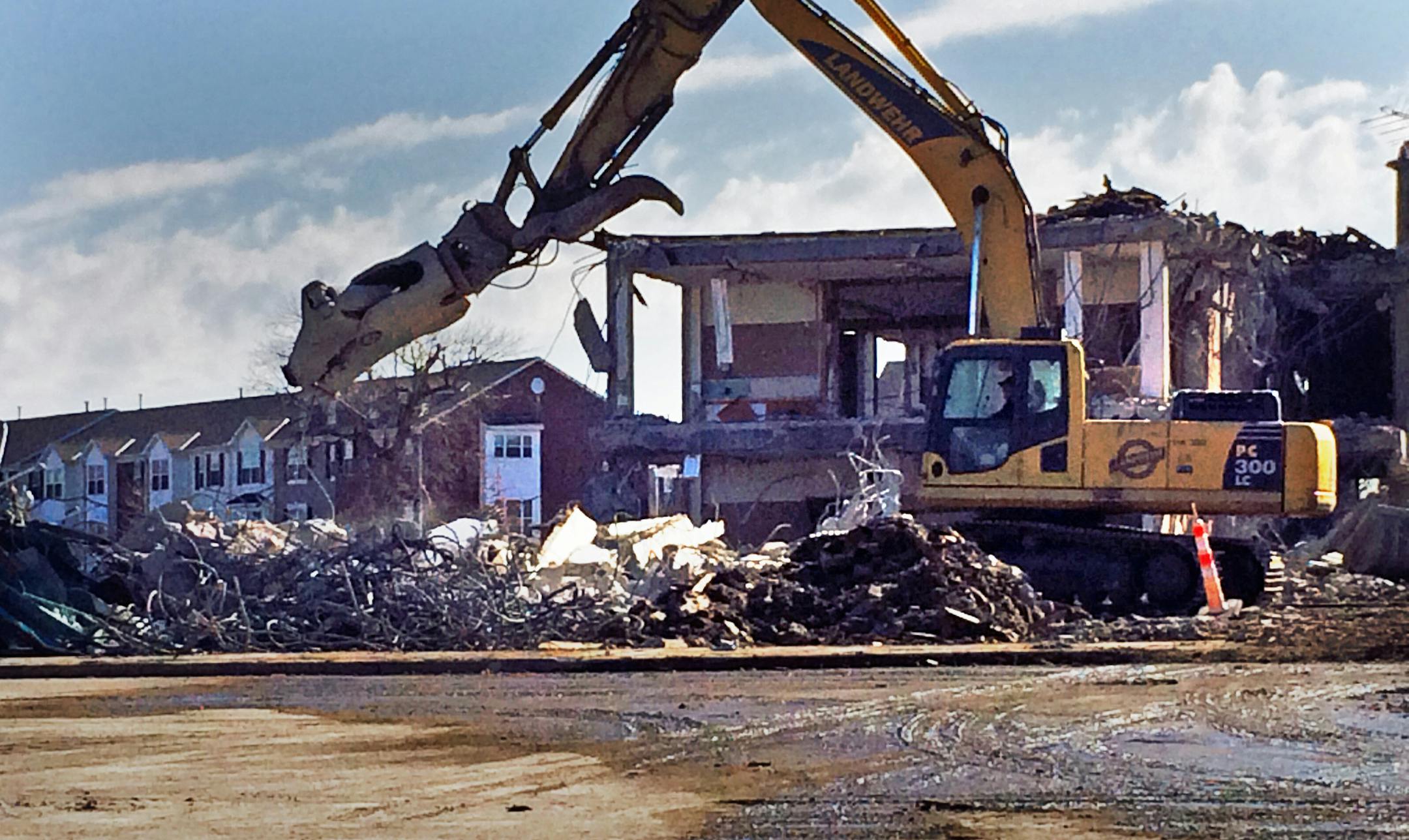 Power equipment is demolishing the vacant Winnetka Learning Center to make way for new home construction in New Hope. Photo: Jim Adams - Star Tribune New Hope, MN