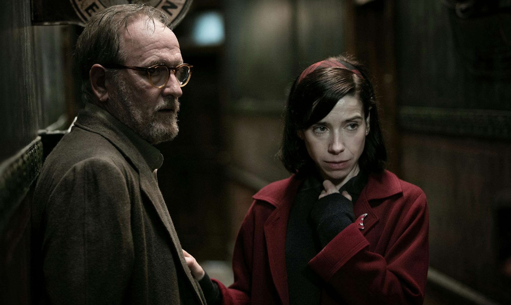 Richard Jenkins and Sally Hawkins in the film THE SHAPE OF WATER. (Kerry Hayes/Twentieth Century Fox Film Corporation) ORG XMIT: 1215824