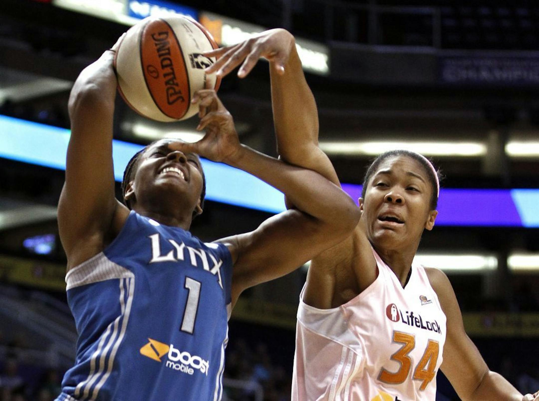 The Lynx re-signed 6-4 center Jessica Adair (1). Last season Adair, bothered by injuries, played in only 19 games, averaging 2.4 points and 2.1 rebounds.