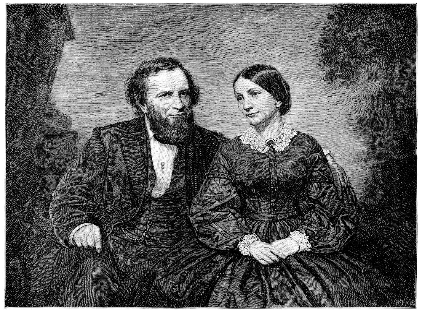 Joshua Fry Speed and his wife, Lucy, in an 1887 engraving. Speed was Abraham Lincoln's roommate in Springfield, Ill.