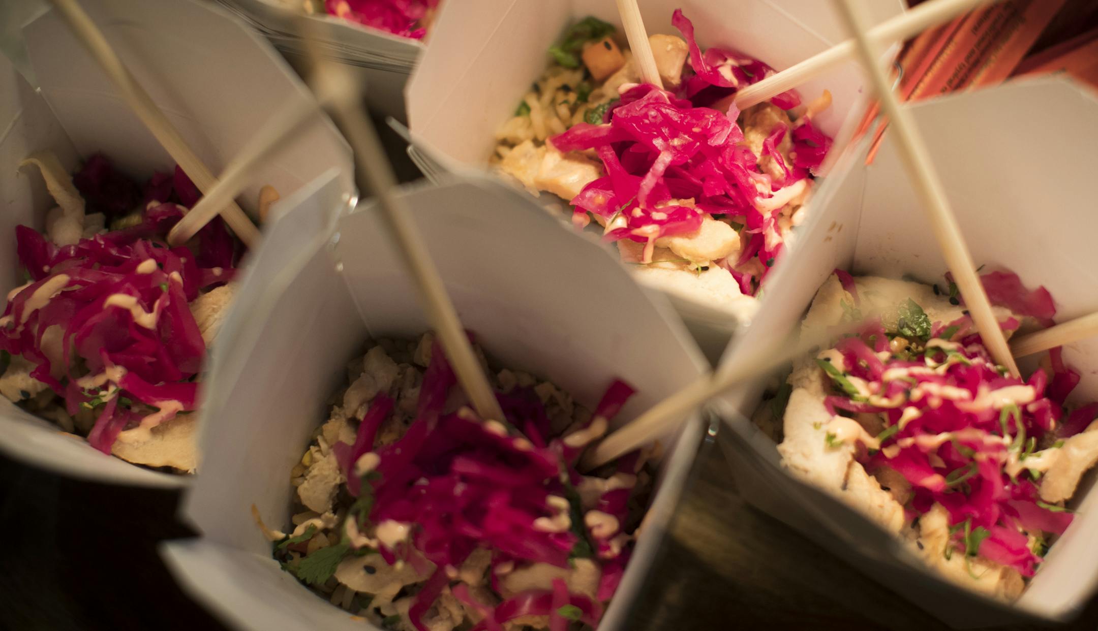 Local chicken stir fry is part of the menu at the renovated Target Center in Minneapolis, Minn., on Tuesday, October 10, 2017. ] RENEE JONES SCHNEIDER • renee.jones@startribune.com