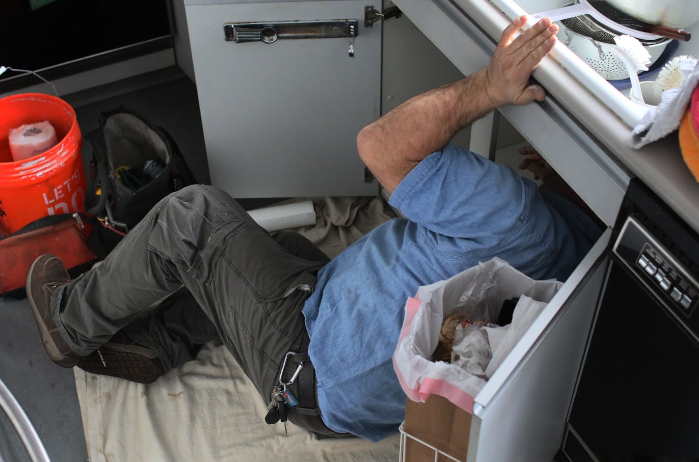 Rascher Plumbing and Heating plumber Jason LaBelle stayed busy fixing frozen and burst pipes Thursday after three days of extreme cold.