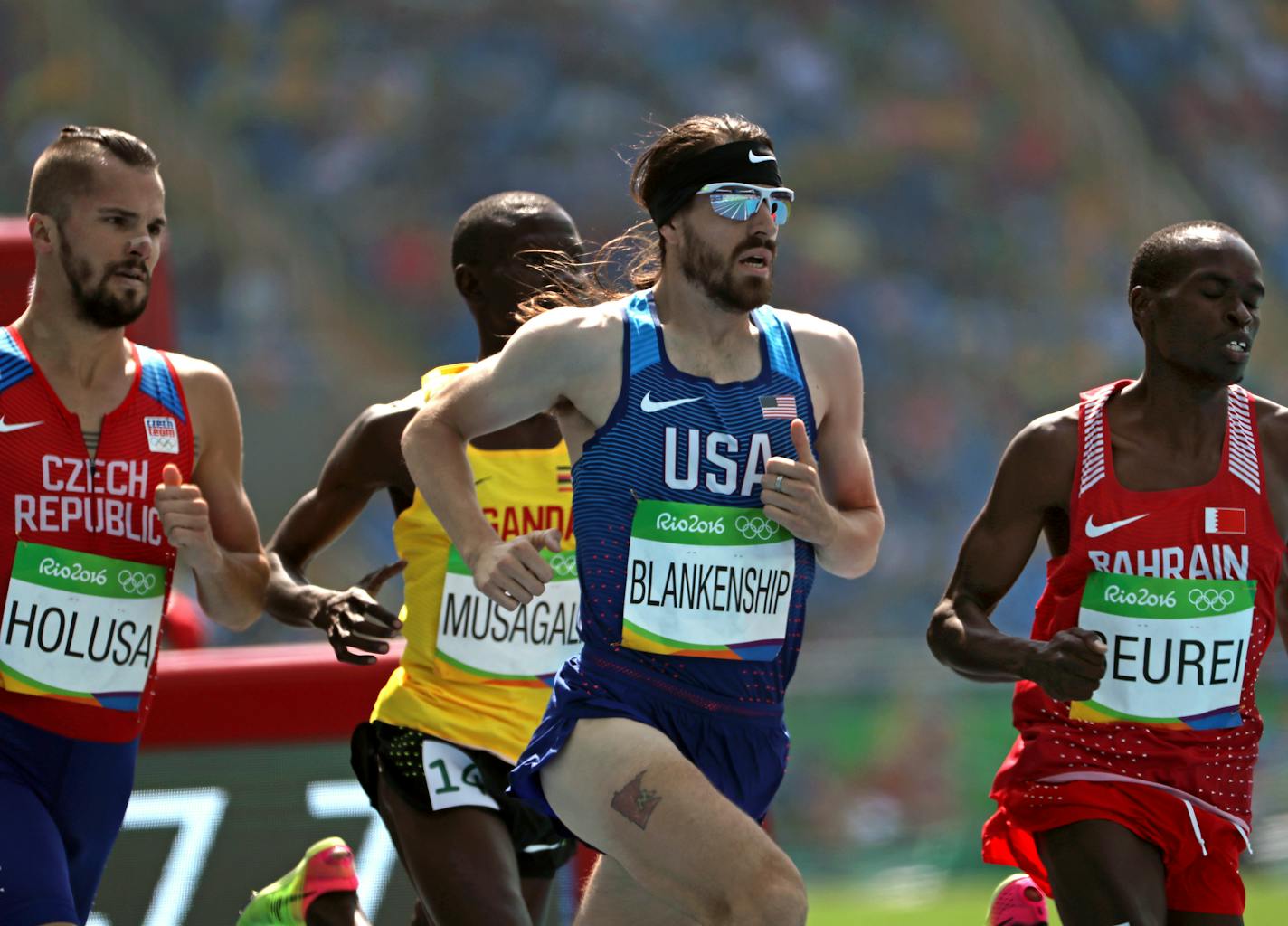 Olympian and former Gopher Ben Blankenship, center, is the defending champion in the TC 1 Mile and set the course record last year.