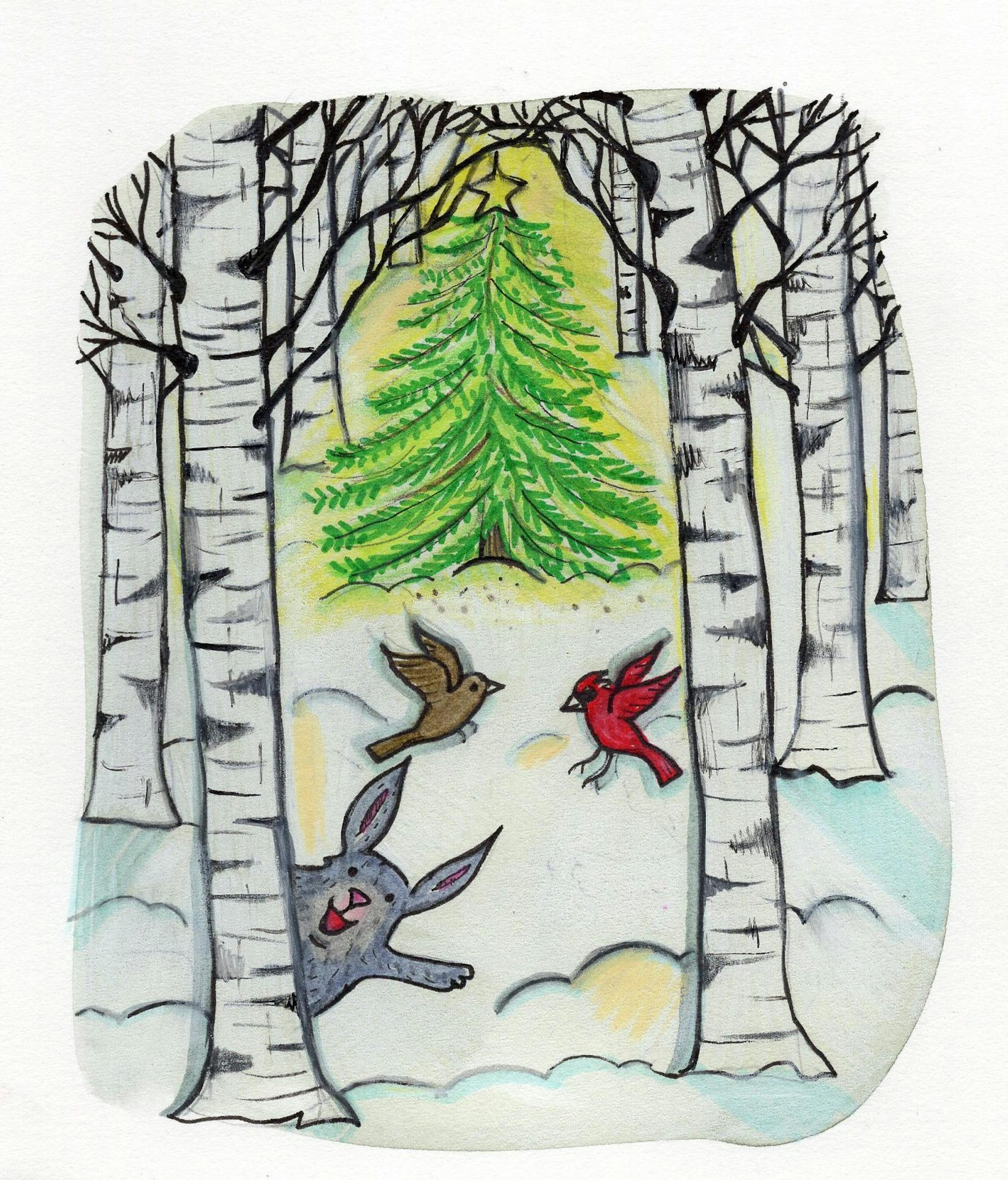 A digital "Doodle a Day" by Nancy Carlson.