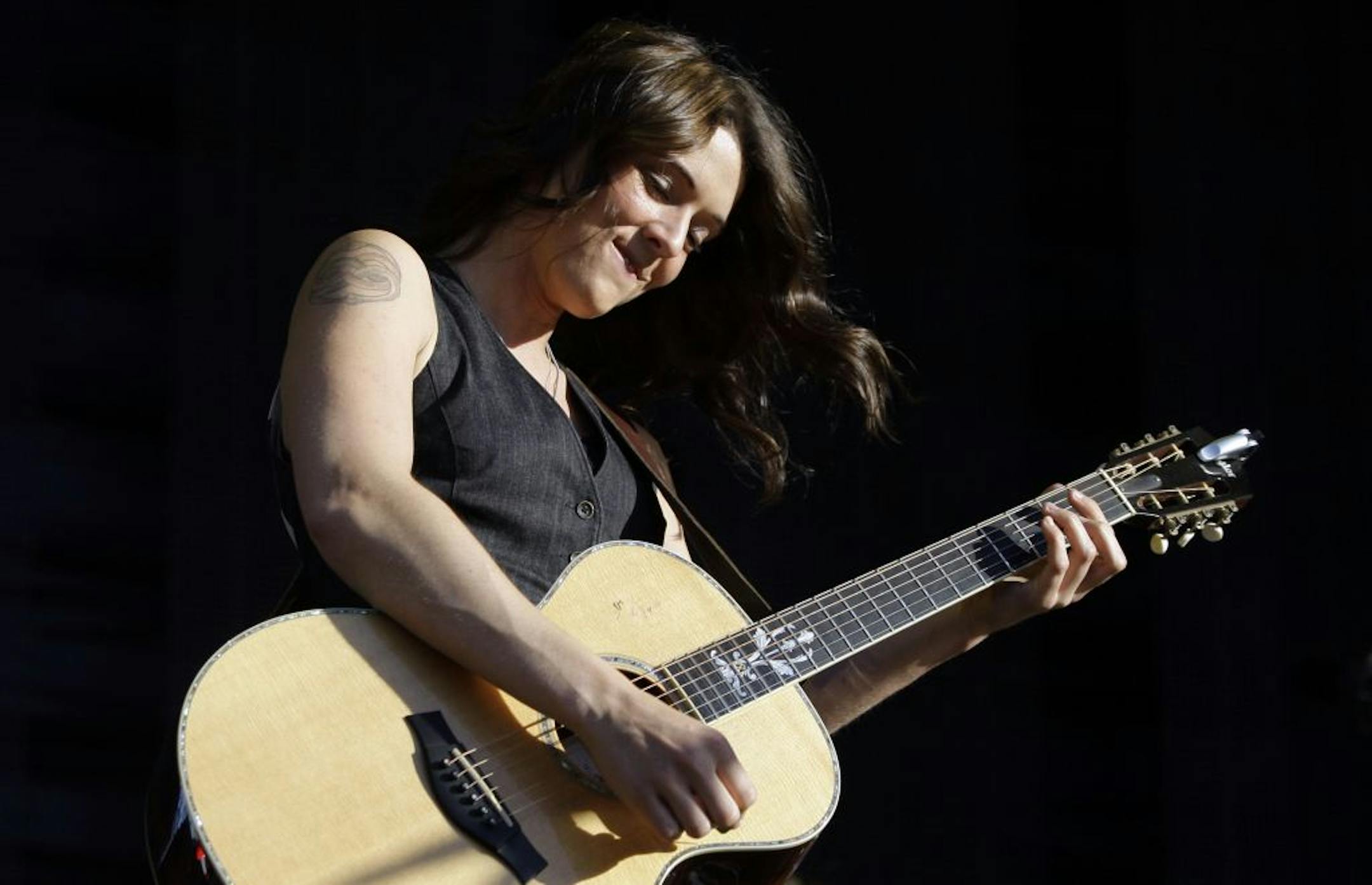 American singer and songwriter Brandi Carlile performs during her concert in Lisbon Saturday, July 18 2009.