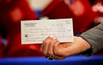 The check for $500,000 was deposited into a Rosemount Salvation Army kettle. The Salvation Army has obscured the donors' identities because they want 