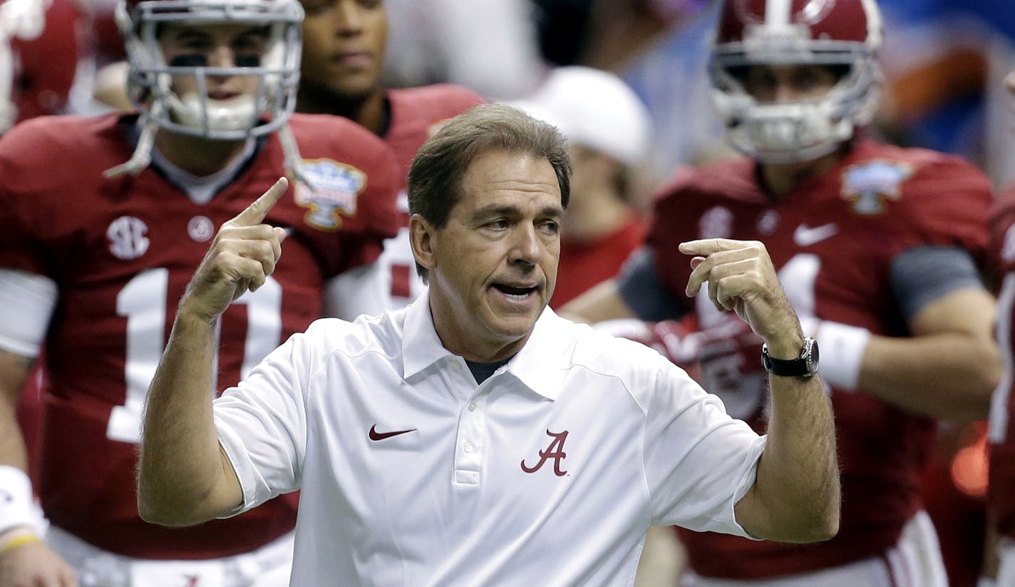 Alabama head coach Nick Saban.