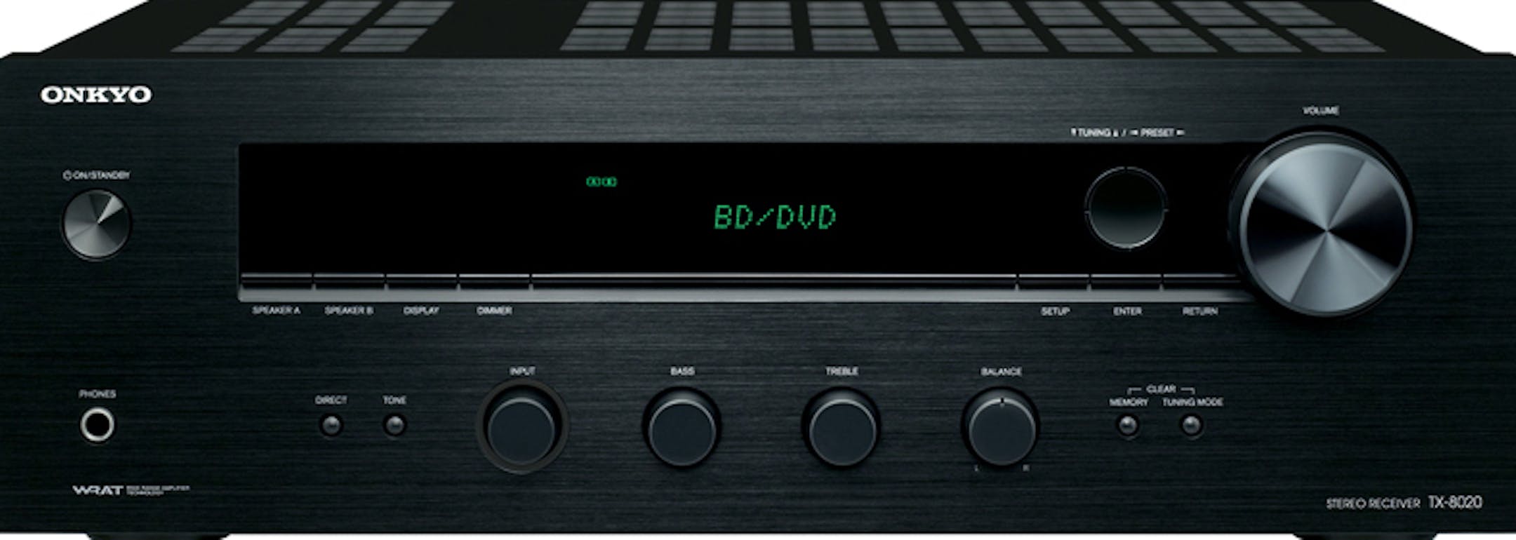 Onkyo credit Onkyo TX-8020 receiver.