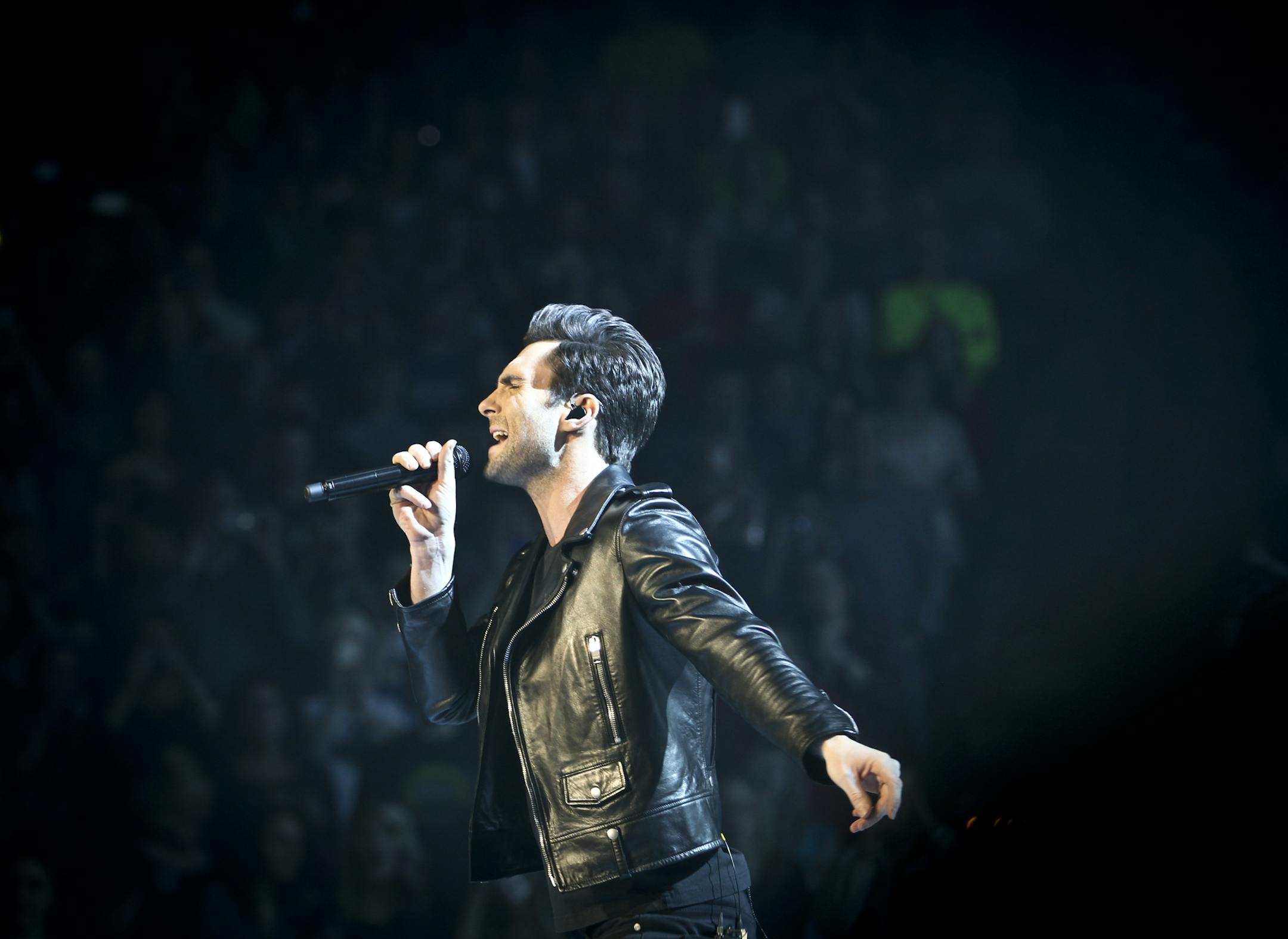 Adam Levine of Maroon 5 performed at the Xcel Energy Center on Monday, March 4, 2013, St. Paul, Minn. ] (RENEE JONES SCHNEIDER * reneejones@startribune.com)