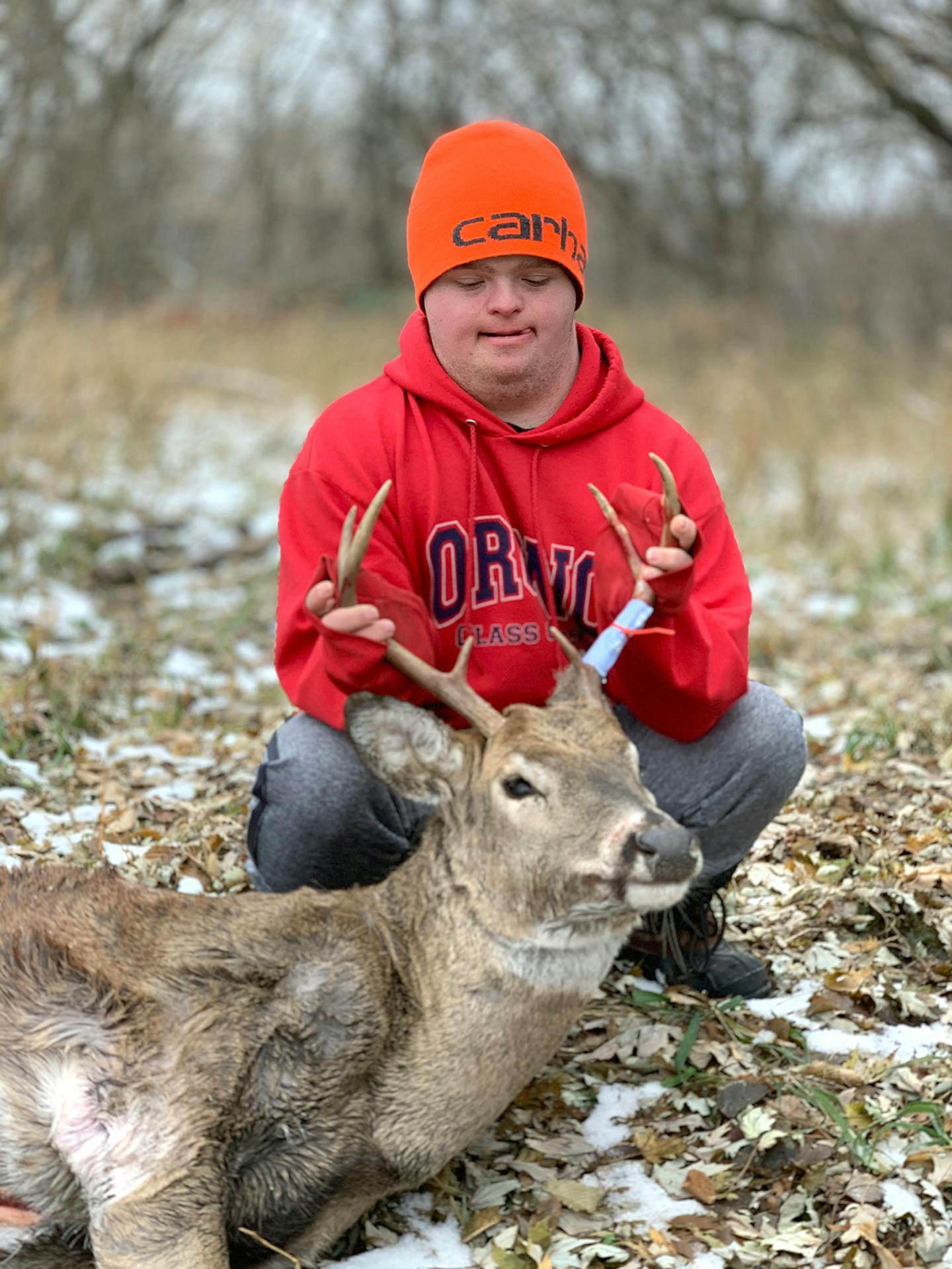 Pierce Pennaz of the Twin Cities, who has down syndrome, hunted successfully on opening day, thanks to recent legislation in Minnesota that makes licensing accommodations for people with state-recognized special needs.