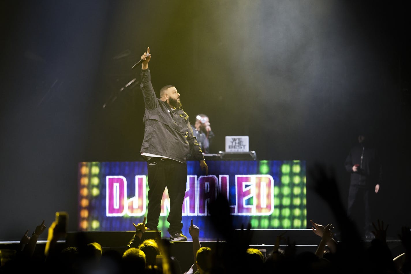 DJ Khaled performs his set before Demi Lovato's show on Saturday, March 10, 2018 at Target Center in Minneapolis, Minn.