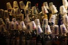 Covered liquor bottles in St. Petersburg, Fla., on May 7, 2020. 
