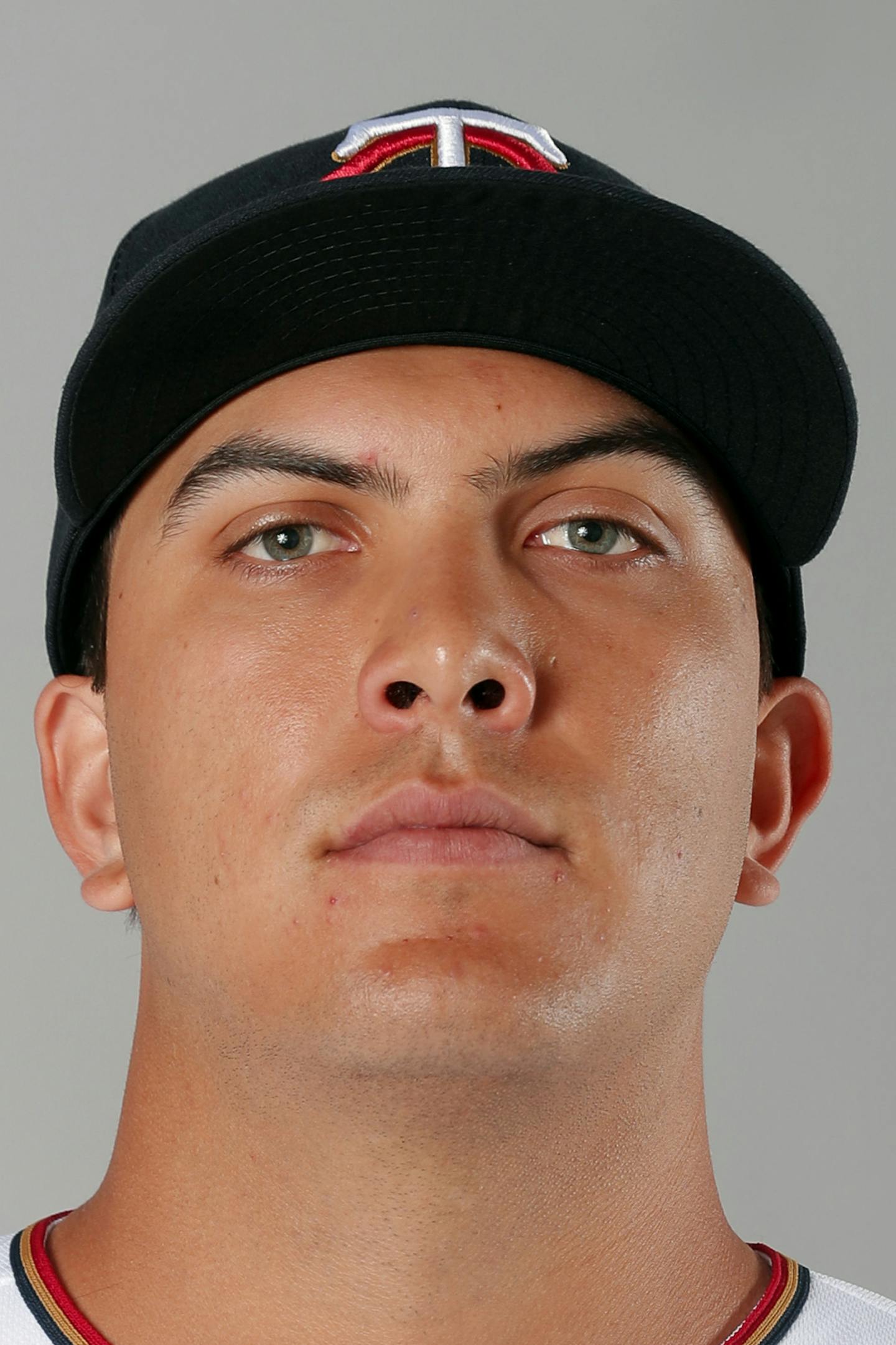 This is a 2019 photo of Andrew Vasquez of the Minnesota Twins. This image reflects the 2019 active roster as of Feb. 22, 2019, when this image was taken. (AP Photo/Gerald Herbert) ORG XMIT: standard transref