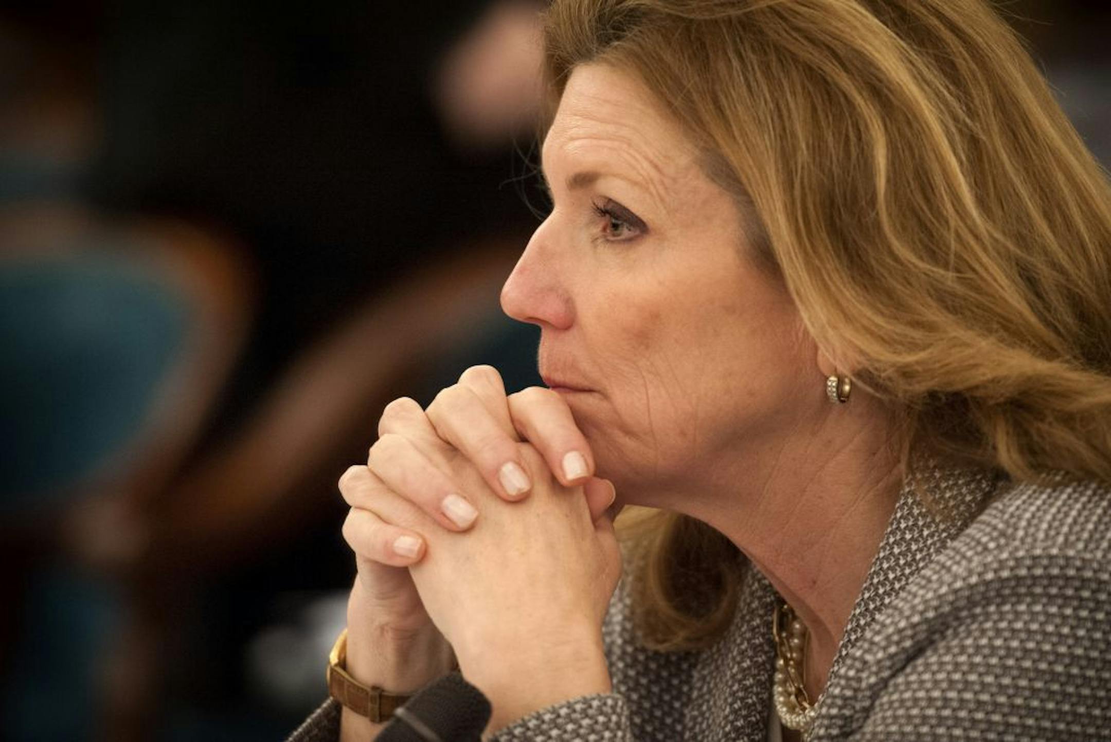 Stadium bill author Julie Rosen, R, waited patiently to resume discussion of her bill in front of the Senate Tax Committee on April 27.