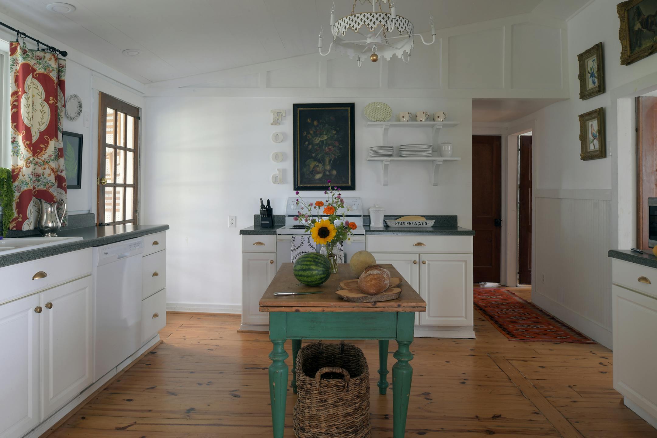 Gibson, husband Mark Longenderfer and their two sons were drawn to this old-fashioned kitchen when they first saw the house. MUST CREDIT: Washington Post photo by John McDonnell.