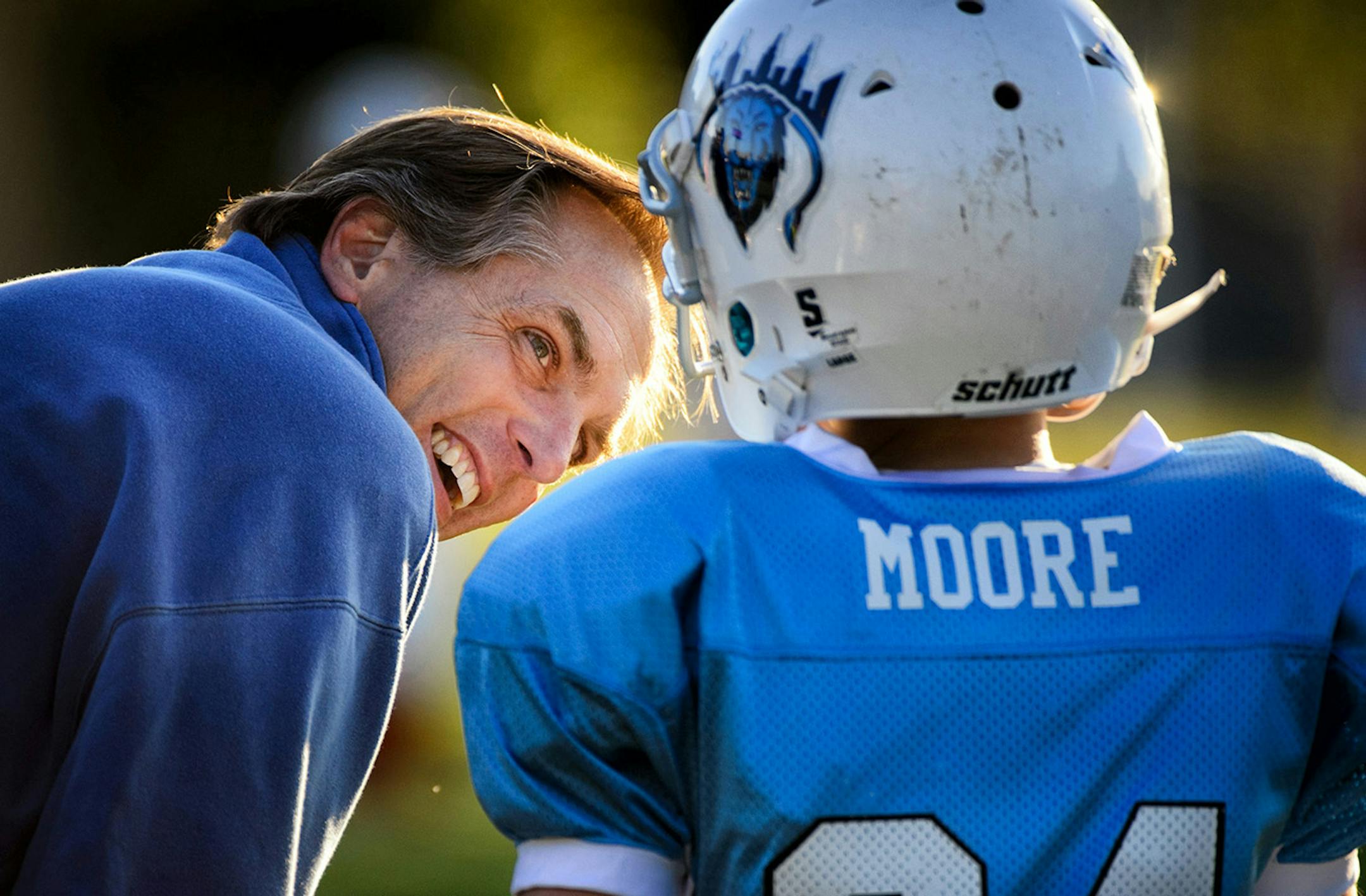 GOP candidate for Senate Mike McFadden coached his son's football team Tuesday, September 16, 2014 in West St. Paul. It is part of the Mendota Heights Youth Athletic Association. ] Tuesday, September 16, 2014 GLEN STUBBE * gstubbe@startribune.com