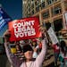 Supporters of then-President Donald Trump protest in Phoenix on Nov. 5, 2020, two days after Election Day.  Eleven Republicans who submitted a documen