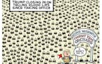 Sack cartoon: Trump's land of 10,000 lies