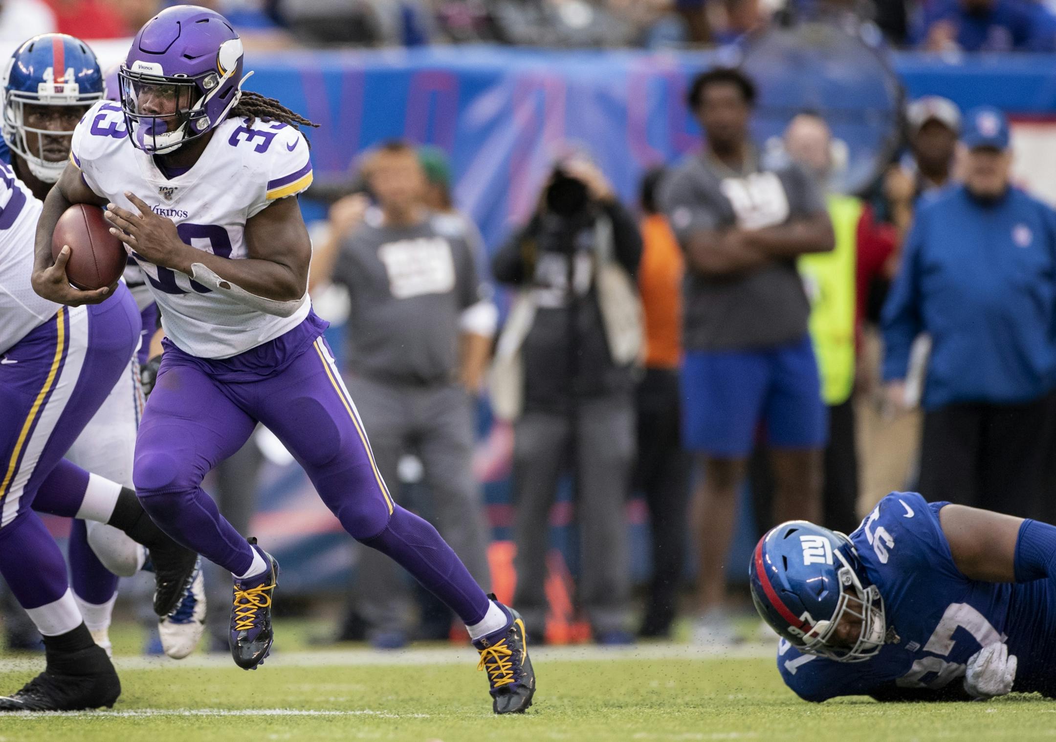 Minnesota Vikings running back Dalvin Cook (33) during a fourth quarter run.