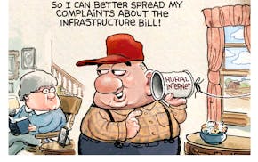 Sack cartoon: Complaints on the infrastructure bill