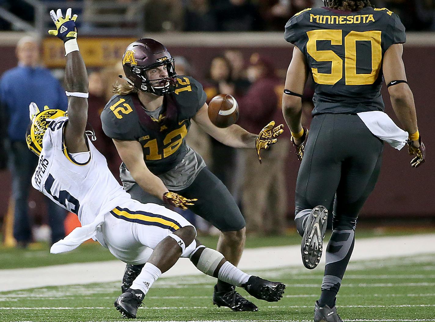 Gophers linebacker Cody Poock (12)