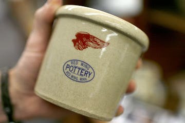 Zinc glaze pottery at Red Wing Pottery. Red Wing Pottery, a 140-year-old business whose name is inextricably woven with the Mississippi River town, wi