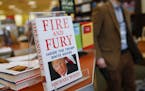 The last three remaining copies of the book "Fire and Fury: Inside the Trump White House" by Michael Wolff are displayed at a Barnes & Noble store, Fr