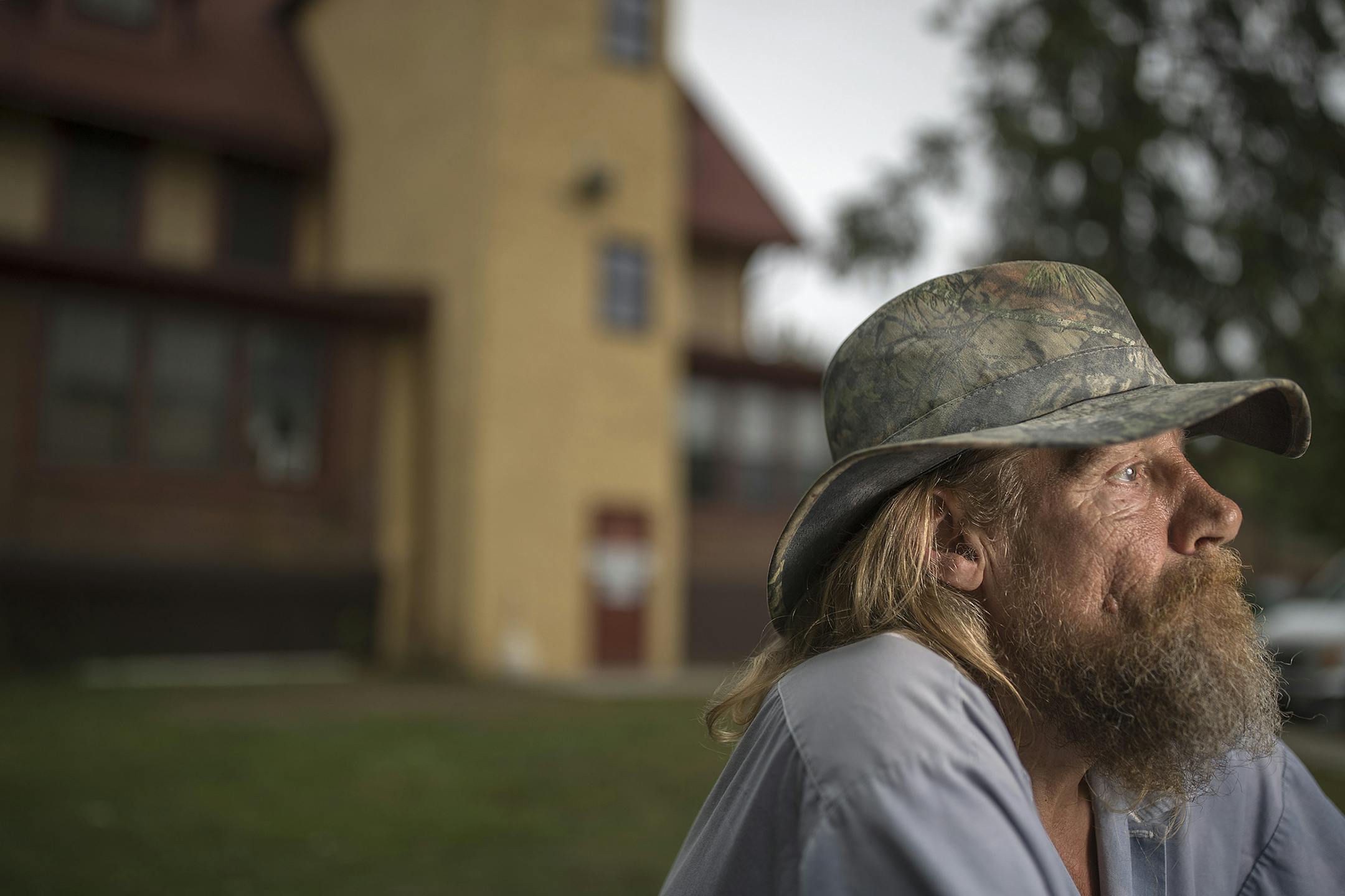 Wayne Dierke 56, sat outside of the Cochran Halfway House the only men's shelter in Dakota County Monday September 25,2017 in Hastings, MN. Dierke has been at the Cochran House since June 5th and he was released from Stillwater Correctional Facility. Cochran Halfway House is shutting its doors Dec. 1, citing multiple years of net loss as the reason.] JERRY HOLT ï jerry.holt@startribune.com Jerry Holt
