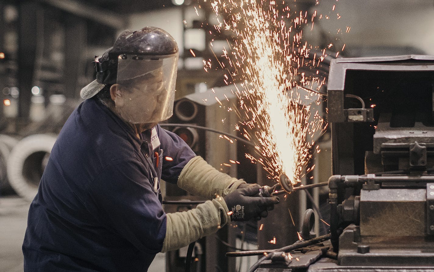 An operator welds coil ends together at the Insteel Industries factory in Houston. With the prospect of higher steel prices, the company fears losing business to foreign competitors paying less for raw materials.