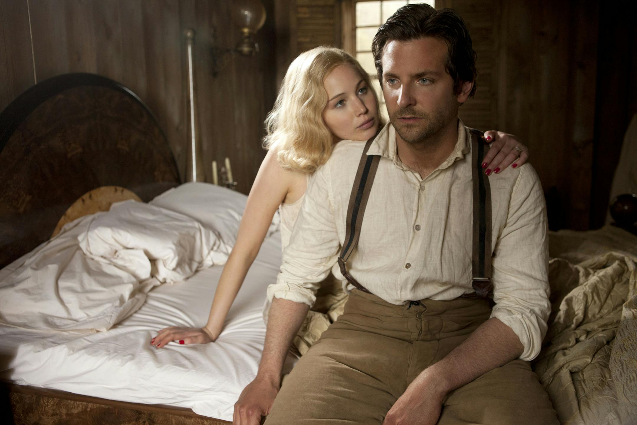 In this image released by Magnolia Pictures, Jennifer Lawrence, left, and Bradley Cooper appear in a scene from "Serena." (AP Photo/Magnolia Pictures, Larry D. Horricks)