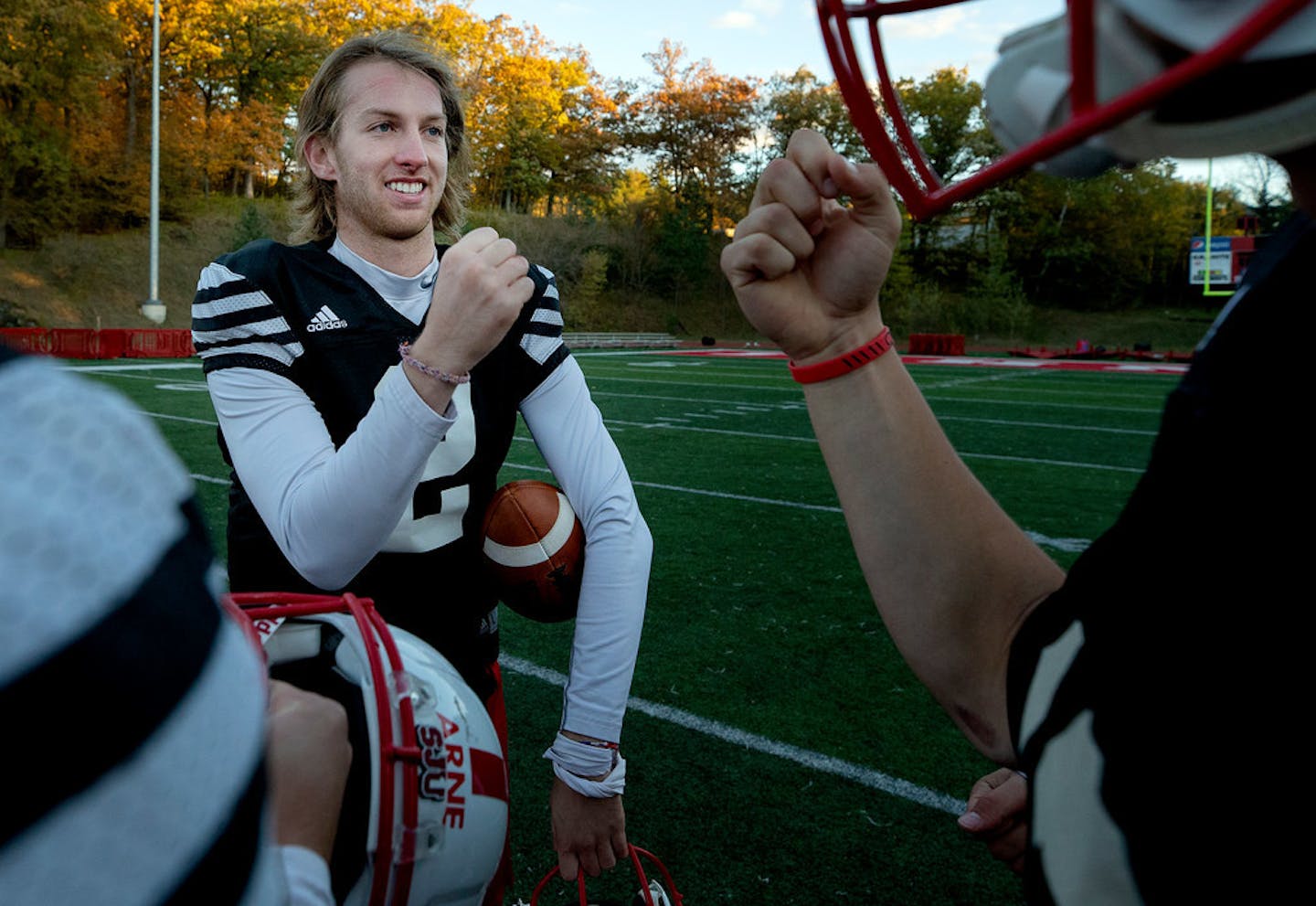 Record-setting St. John's quarterback Jackson Erdmann was the Division III passing leader in 2019.