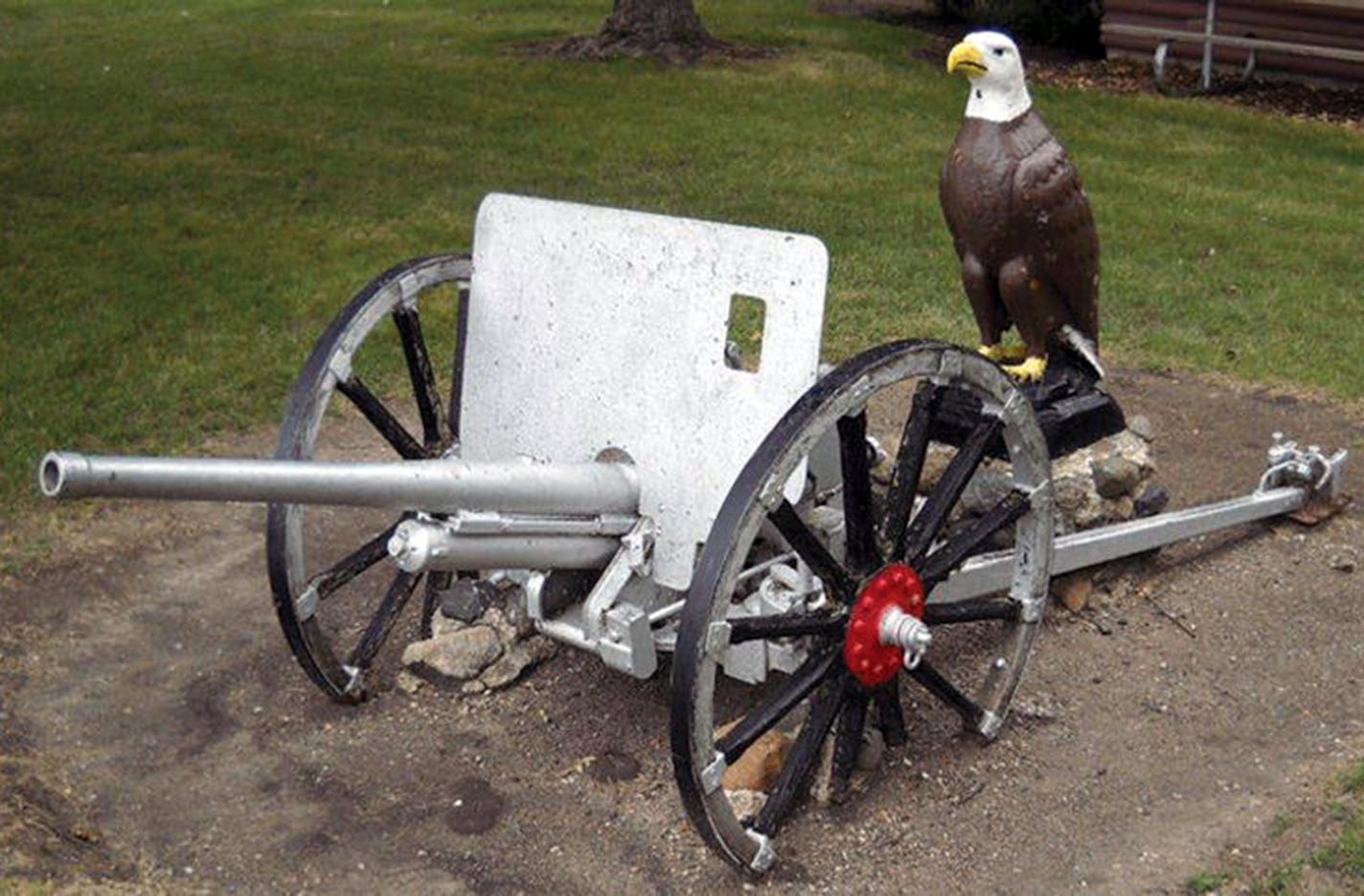 Little has been known about this Japanese Army Type 94 37-millimeter anti-tank gun since it arrived in Worthington shortly after World War II. A group of local individuals hopes to generate interest in getting the cannon restored. (Submitted photo)