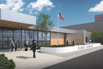 A rendering of the planned public safety training facility in Lakeville.