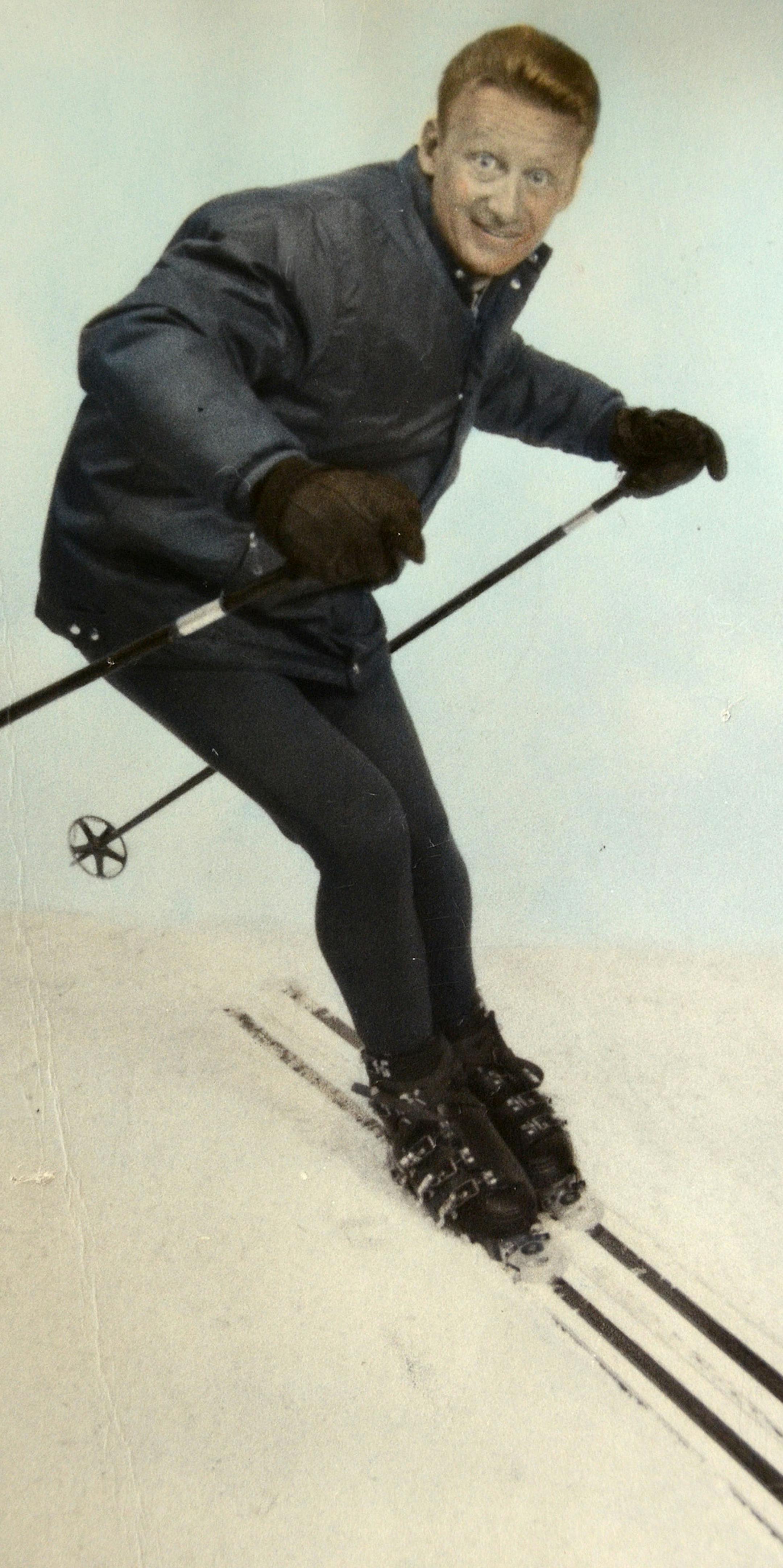 Karl Lepping, 83-year-old ski instructor from Big Lake, Minnesota, is shown here in a studio shot from the early 1960's. ) ] Joey McLeister,Special to the Star Tribune,Big Lake,MN September24,2014