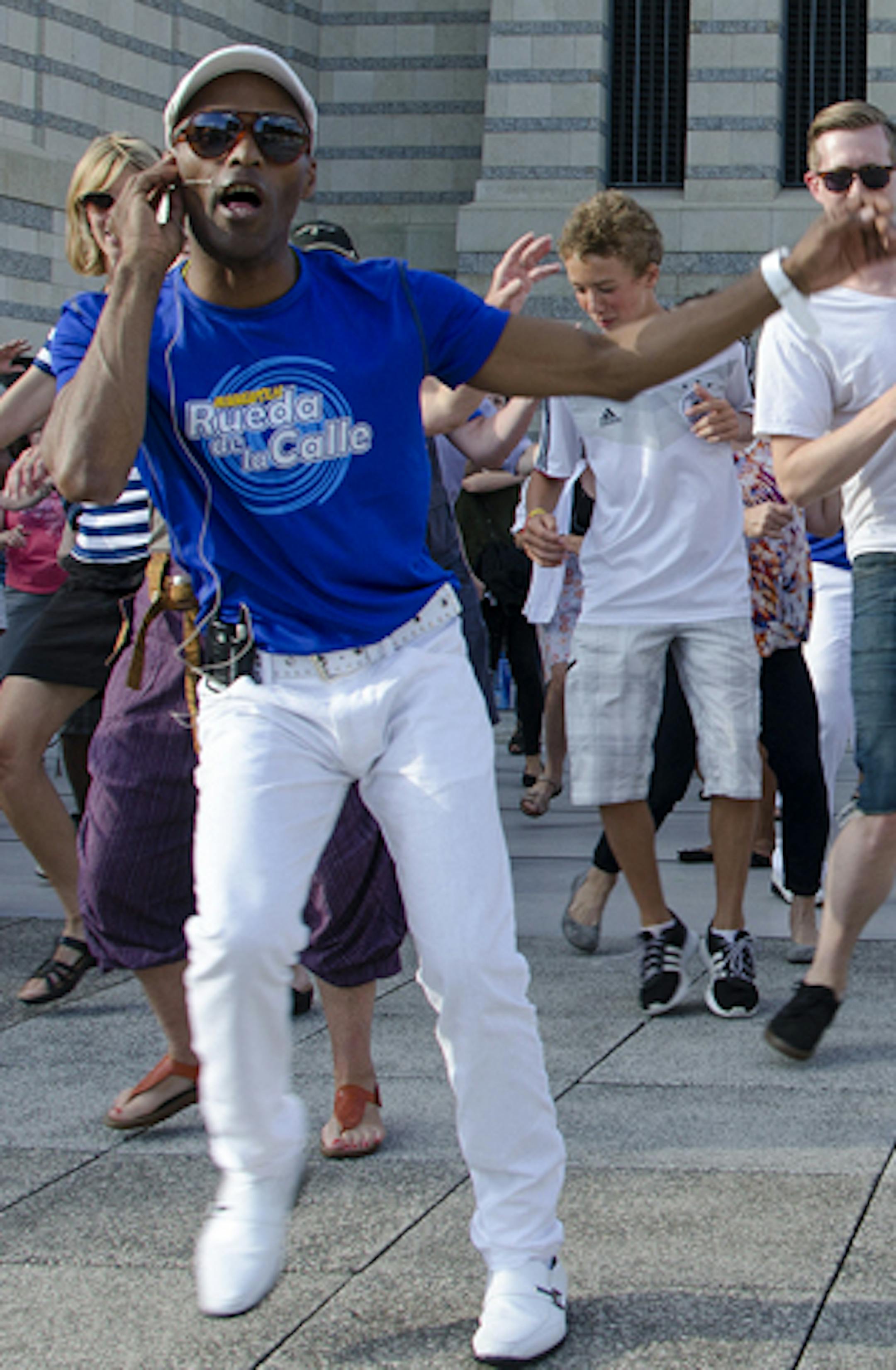 Dance lessons at "9 Nights of Music" at Minnesota History Center.